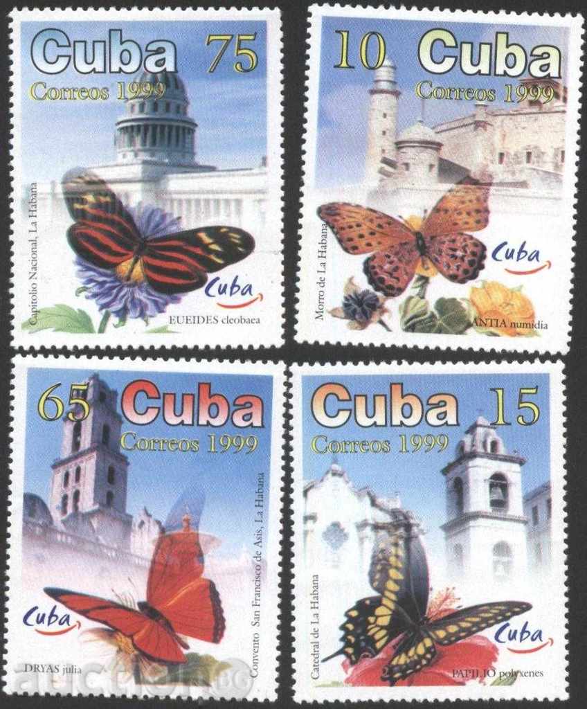 Καθαρίστε τα σήματα Πανίδα Πεταλούδες 1999 από την Κούβα