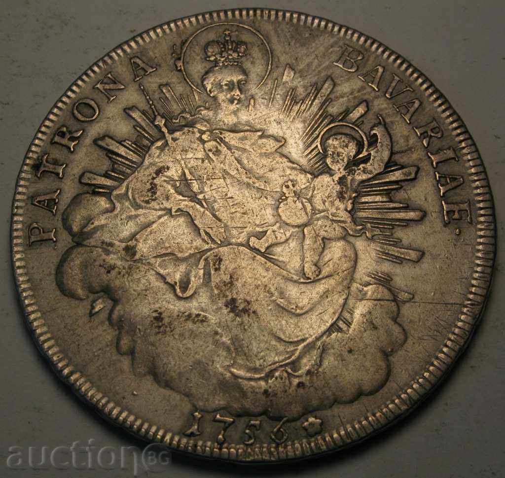 BAVARIA (German State) 1 Thaler 1756 - Silver - Maximilian I