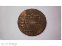 Вауд-Швейцария Сребърен 1 Батцен-10 Рапен 1828 Рядка Монета
