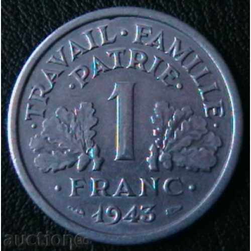 1 φράγκο 1943, η Γαλλία