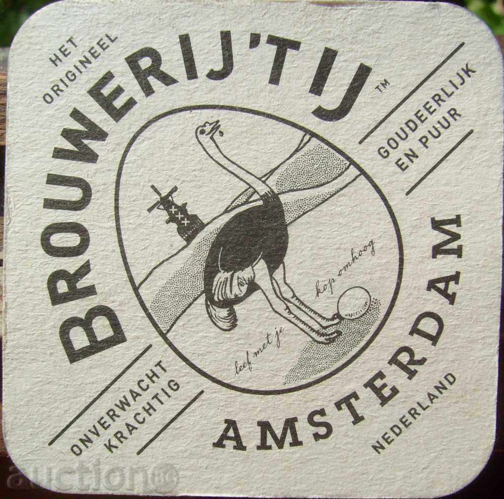 Beer coaster - Brouwerij'tij / Holland - from a penny