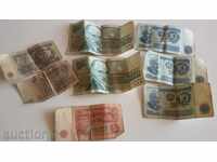 lot of banknote notes