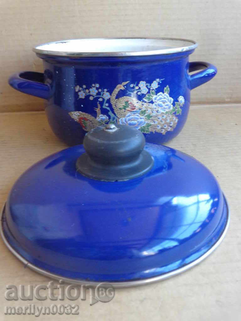Old Sauce pot, enameled vessel, enamel, USSR - 7 Old Sauce pot, enameled vessel, enamel, USSR - 7