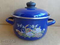 Old Sauce pot, enameled vessel, enamel, USSR