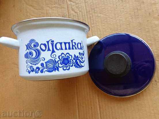 Old Sauce pot, enameled vessel, enamel - 6 Old Sauce pot, enameled vessel, enamel - 6