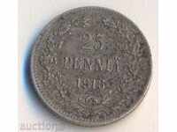 Руска Финландия 25 пениа 1916 година, сребърна монета