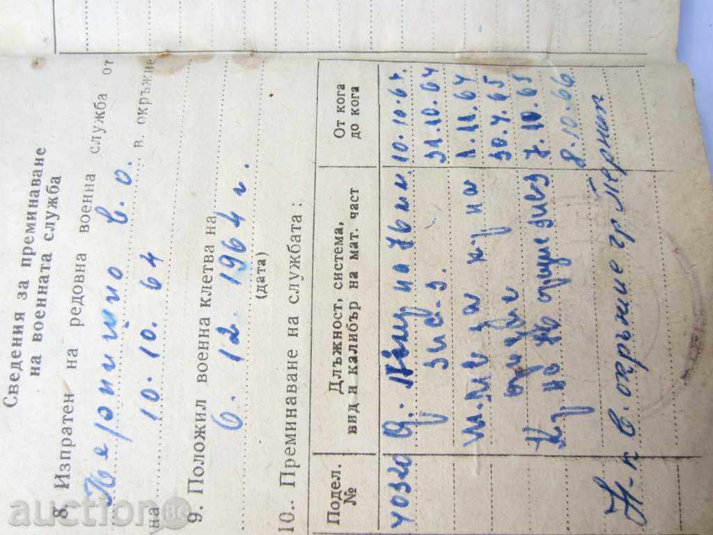 Delivery of MILITARY BOOK-DIVISION 40320-BULGARIAN NATIONAL ARMY-1964 Delivery of MILITARY BOOK-DIVISION 40320-BULGARIAN NATIONAL ARMY-1964