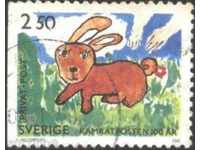 desen Kleymovana marca pentru copii Rabbit 1992 din Suedia