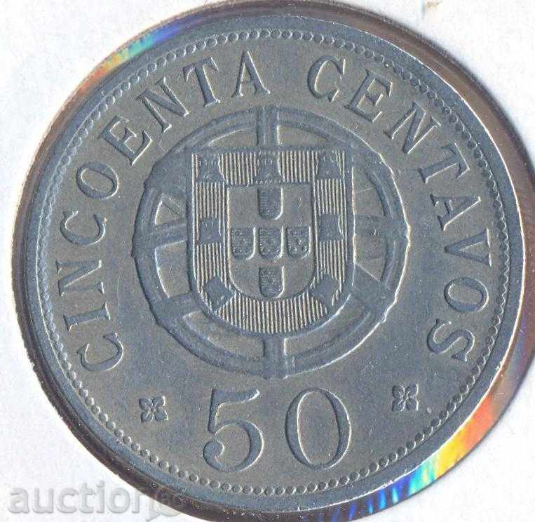 Ангола 50 сентавос 1928 година, 30 мм.