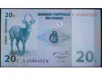 Congo 20 Cents 1997 UNC