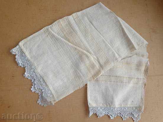 Delivery of Old fringed cloth with lace, knitting, fringe with embroidery Delivery of Old fringed cloth with lace, knitting, fringe with embroidery