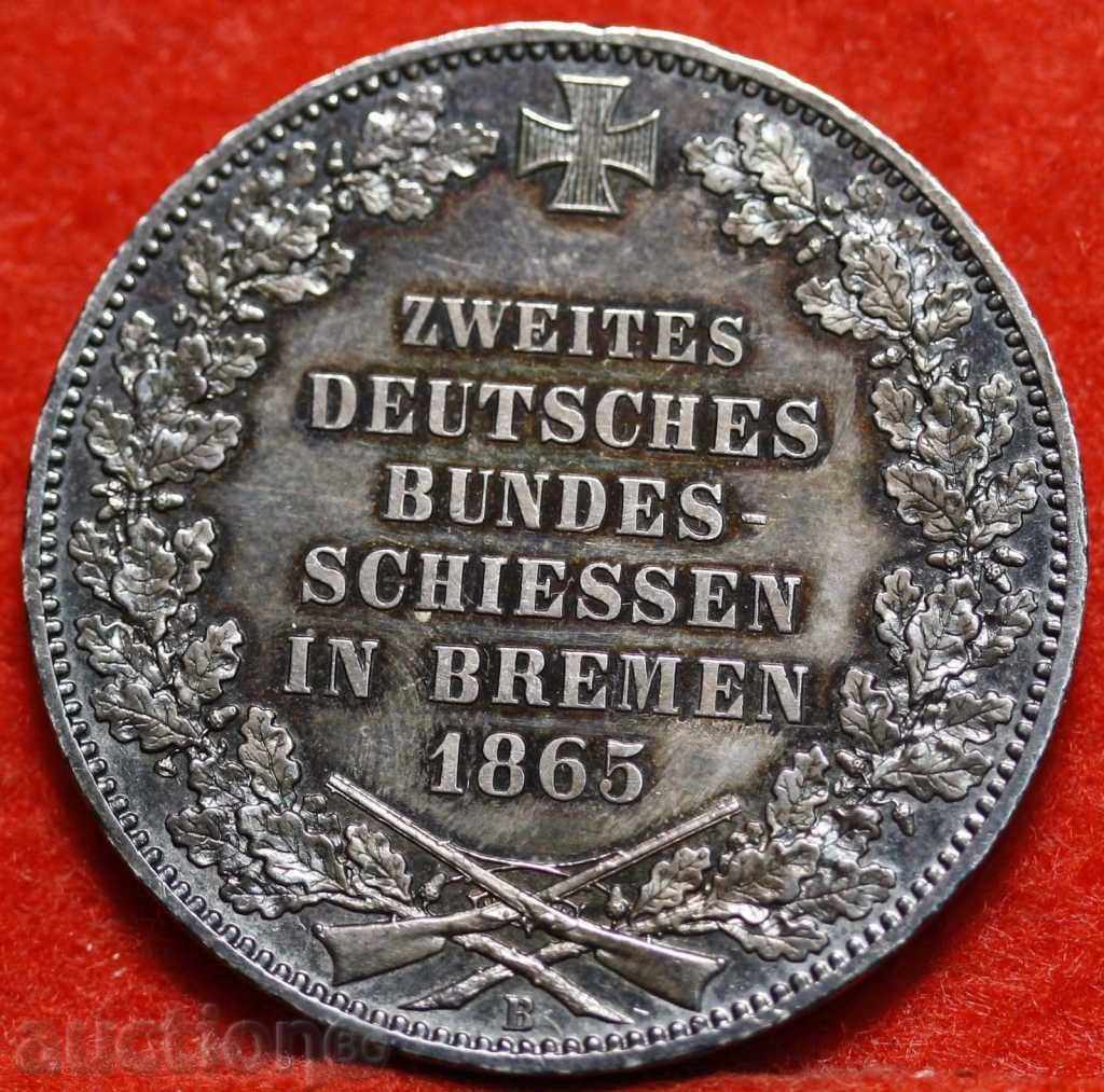 1865-Β γερμανικού κράτους της Βρέμης Thaler Silver -Πολύ σπάνια με τιμή 388.00 BGN | € 198.38 1865-Β γερμανικού κράτους της Βρέμης Thaler Silver -Πολύ σπάνια με τιμή 388.00 BGN | € 198.38