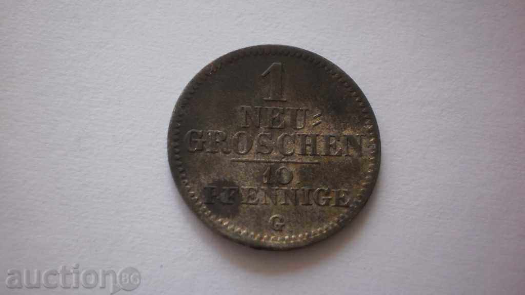 Γερμανία -Albertin 1 Πληγούρι-10 pfennig 1841 Σπάνιες Κέρμα