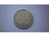 Германия - Империя 1 Mарkа 1874 D Рядка Монета