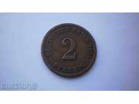 Germania - Imperiul 2 Pfeniga 1874 O rare de monede