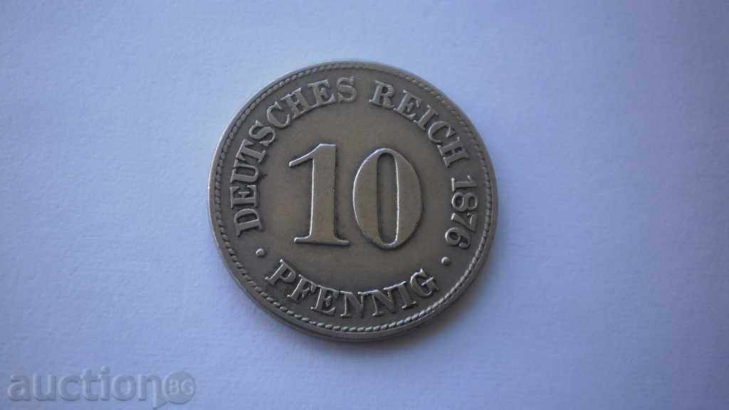Germania - Empire 10 Pfeniga 1876 cu o monedă rară