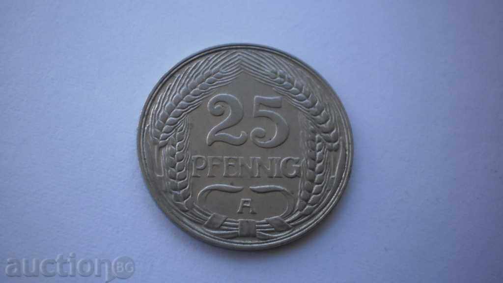 Germania - Imperiul 25 Pfennig 1910 O rare de monede