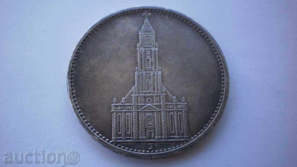 Германия - III Райх 5 Maрka 1934 J Рядка Монета