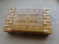 Pyrographed wooden jewelry box