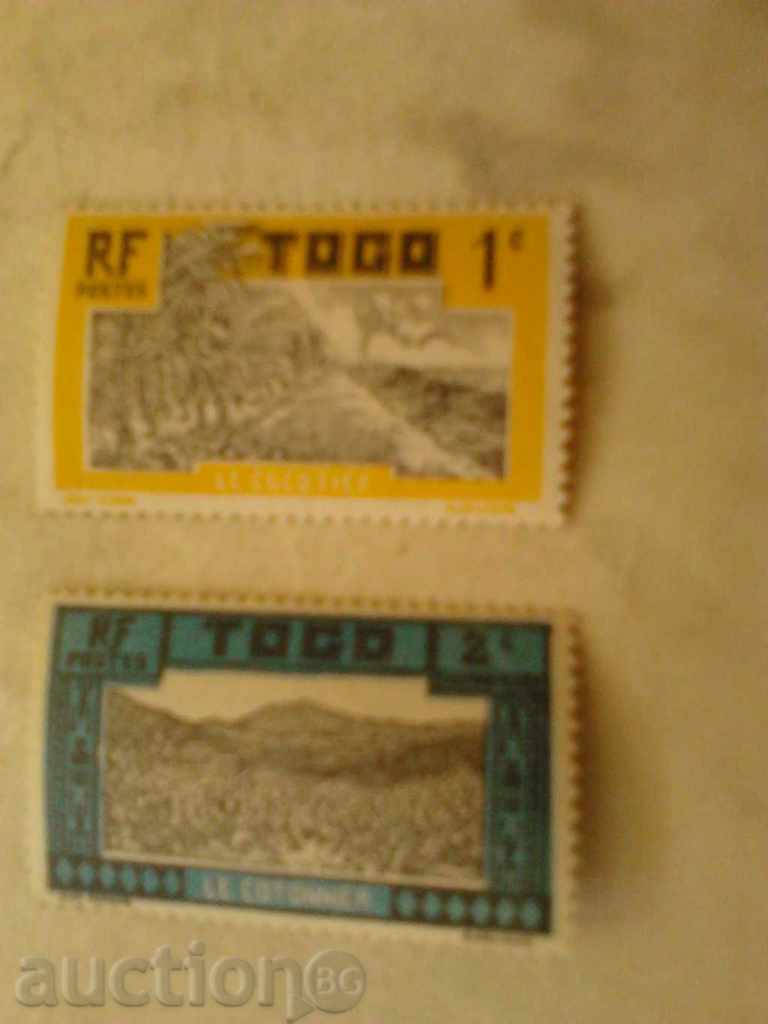 Пощенски марки Togo 1 c. 2 c.