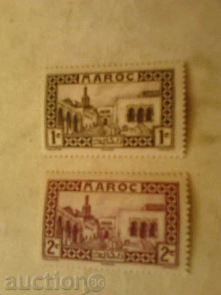 Пощенска марка Maroco 1 c, 2 c