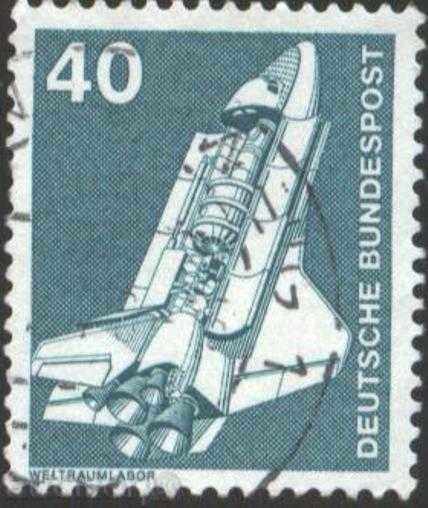 Клеймована марка Редовна Космос 1975 от Германия