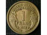 1 φράγκο 1938, η Γαλλία