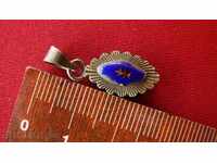 STARA frumos de argint pandantiv EMAIL