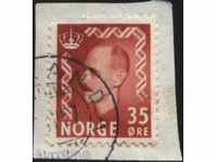 Клеймована марка Крал Хаакон VII 1955  от Норвегия