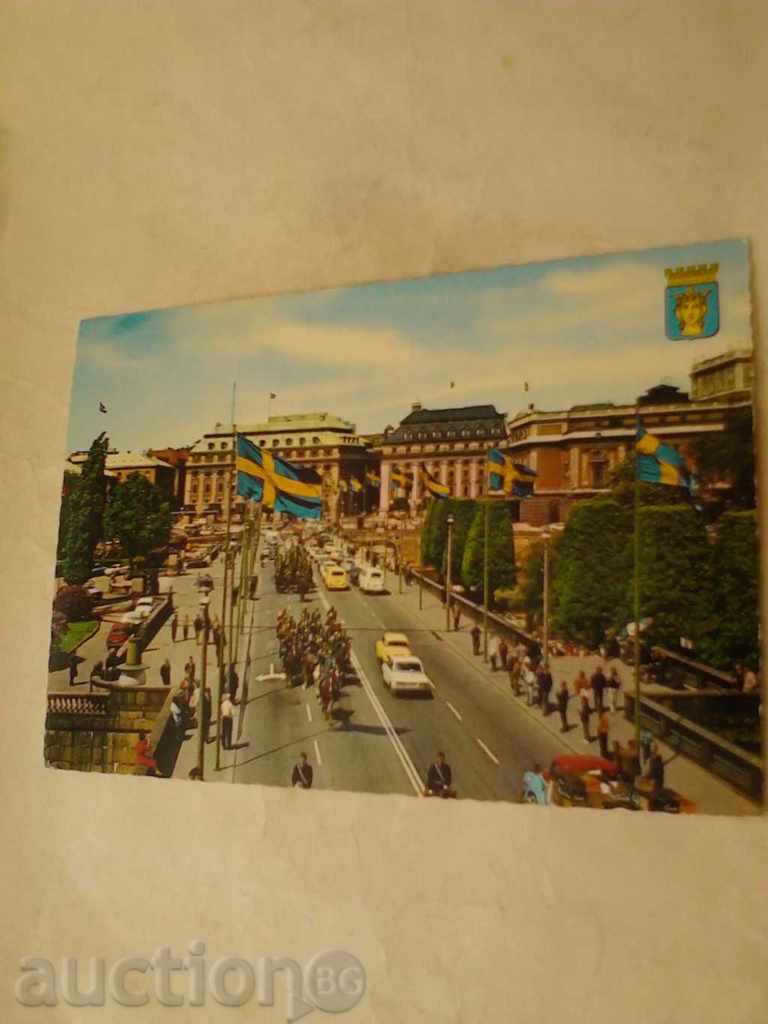 Carte poștală de la Stockholm Royal Guard 1980