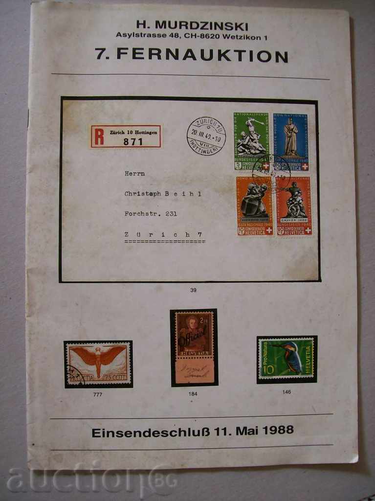 Philatelic Auction Catalog 11.05.1988