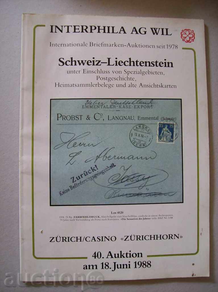 Philatelic Auction Catalog 18.06.1988