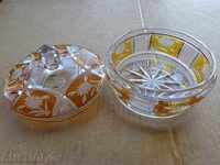 Cristal boem, zaharniță de cristal, bombonieră, cupă