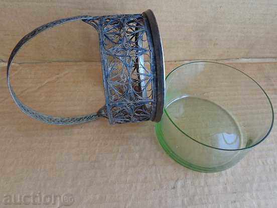 Bonbonniere, glass and filigree, service, sugar, USSR - 5 Bonbonniere, glass and filigree, service, sugar, USSR - 5