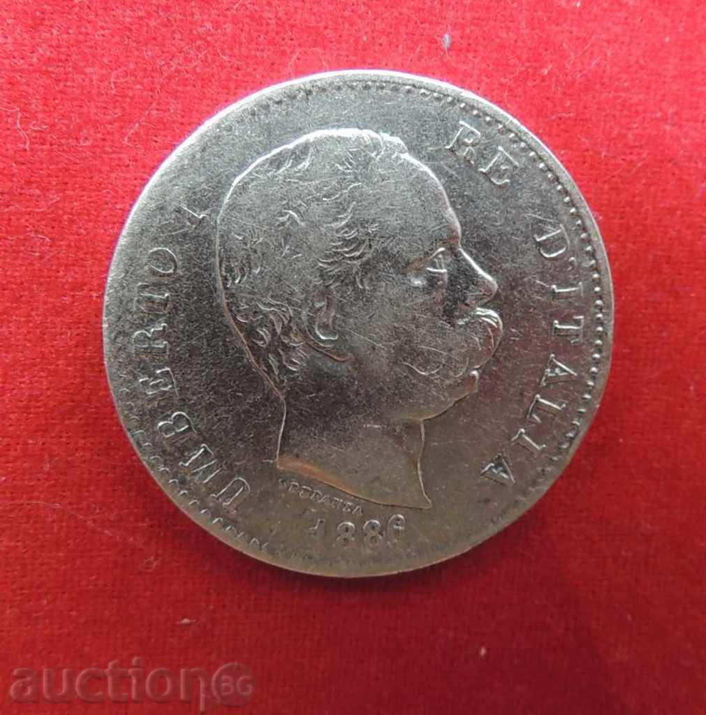 1 lira 1886 Italia argint cu preț € 13.73 | 26.85 BGN