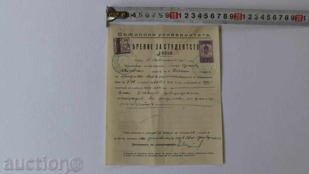 PERMISSION FOR CAREER 1935