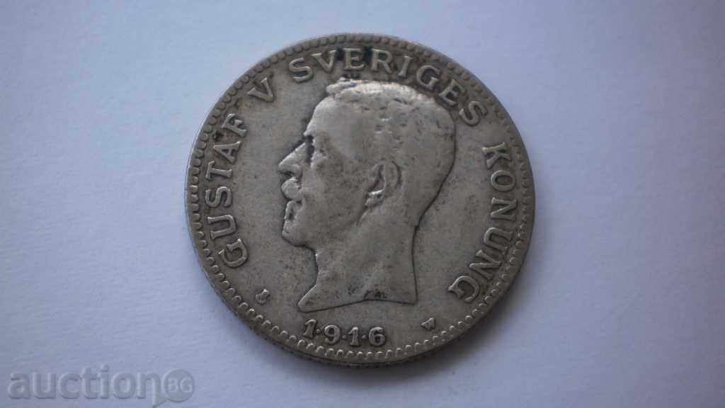 Suedia 1 Krona 1916 monede de argint Rare cu preț € 12.78 | 25.00 BGN
