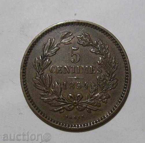 Luxemburg 5 centimeters 1854 XF excellent coin with price 50.00 BGN | € 25.56 Luxemburg 5 centimeters 1854 XF excellent coin with price 50.00 BGN | € 25.56