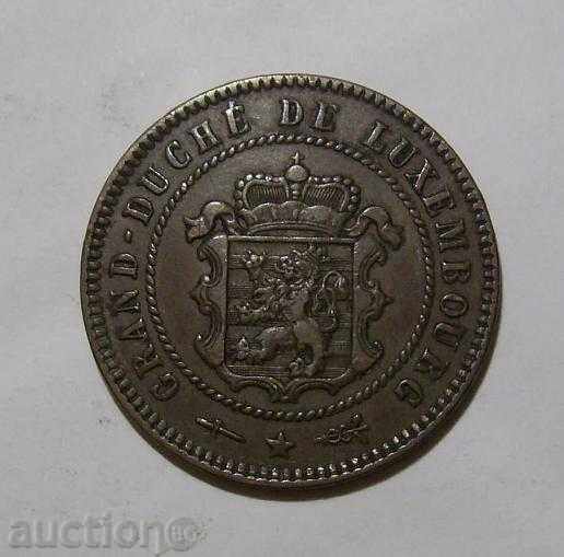 Luxemburg 5 centime 1854 XF moneda excelent
