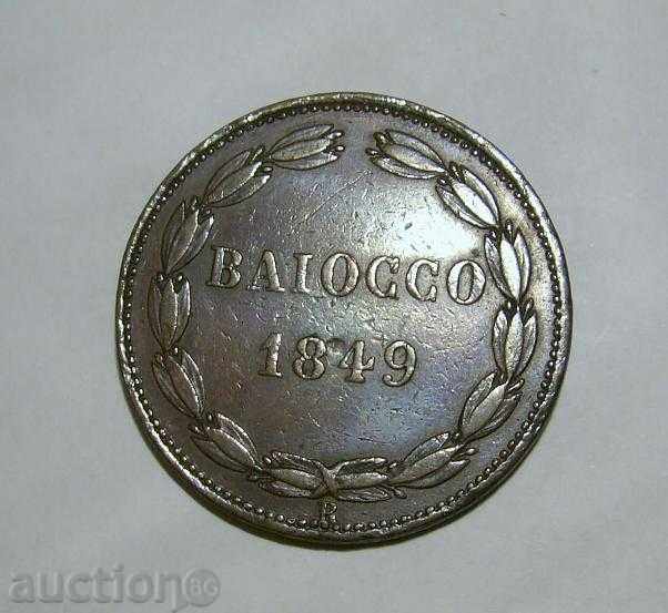 1 bayoco 1849 Vatican Papal States in quality with price 60.00 BGN | € 30.68