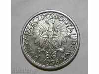 Полша 2 злоти 1958 отлична монета рядка