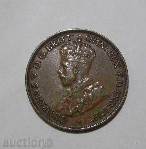 Australia ½ penny 1929 quality coin