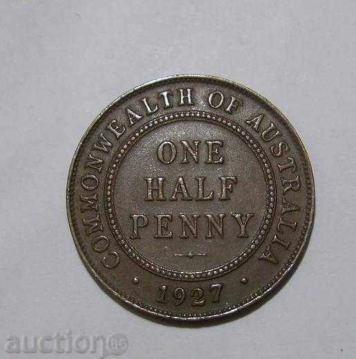 Australia ½ penny 1927 excellent quality with price 25.00 BGN | € 12.78