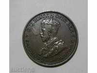 Австралия ½ пени 1914 запазена монета рядкост