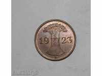 Германия 1 рентен пфениг 1923 А UNC супер монета