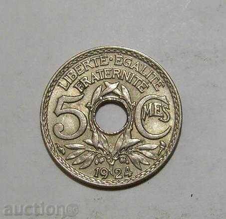 Франция 5 сантима 1924 супер качество монета с цена 7.00 лв. | € 3.58 Франция 5 сантима 1924 супер качество монета с цена 7.00 лв. | € 3.58
