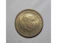 Spania 1 Peseta 1953 (47/53) de monede rare, excelent