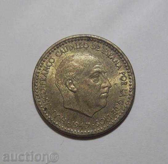 Spania 1 peseta 1947 / ... o calitate excelentă