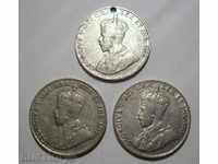 Canada 5 cenți 1922 1924 1936 monede