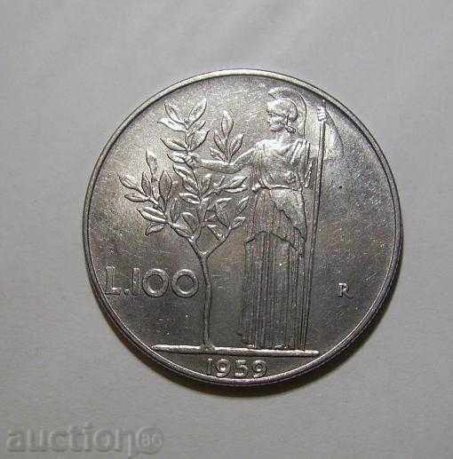 Italy 100 pounds 1959 excellent rare coin with price 10.00 BGN | € 5.11 Italy 100 pounds 1959 excellent rare coin with price 10.00 BGN | € 5.11